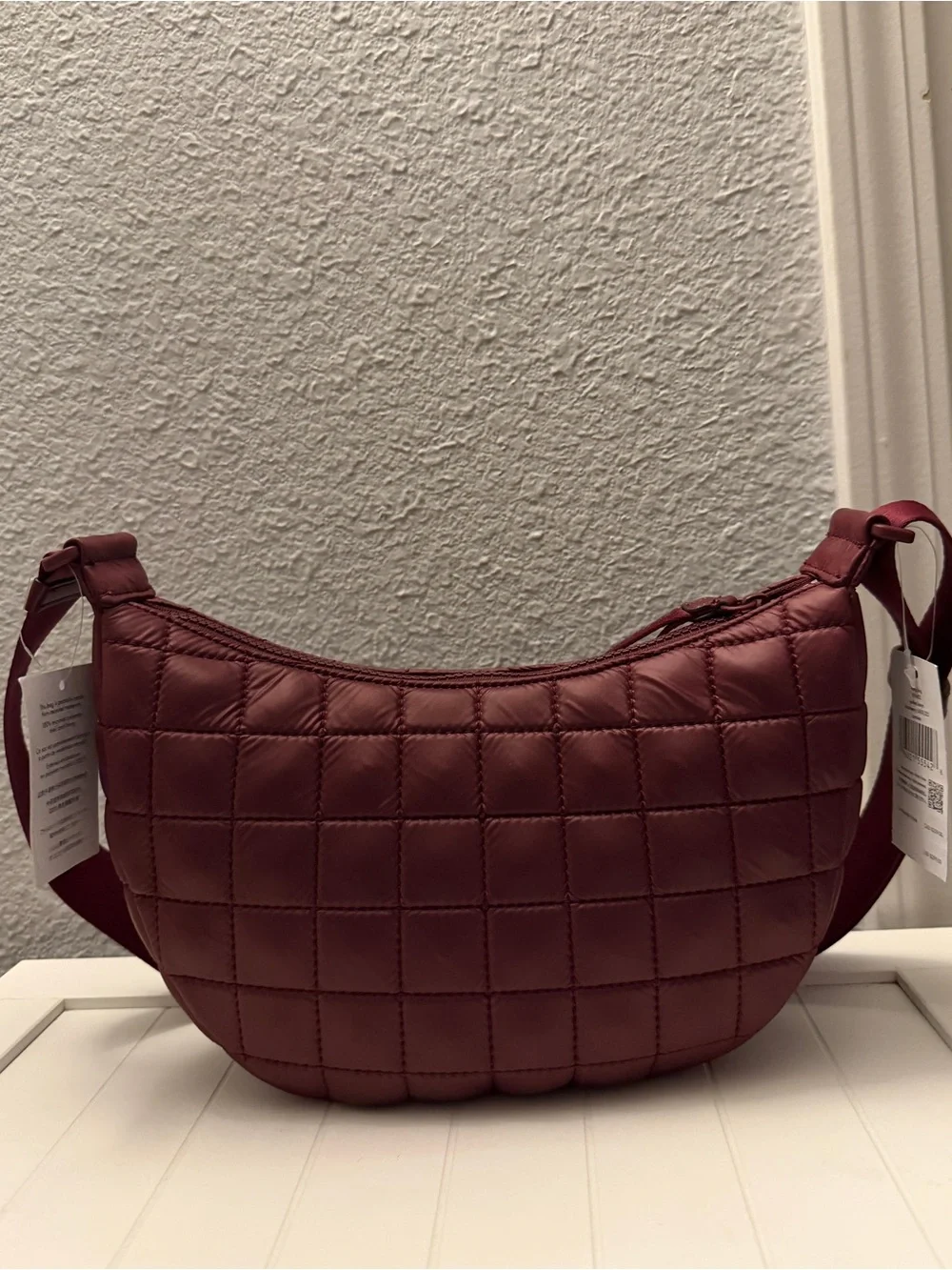 Kate Spade CAMDEN Quilted Crossbody Sling Bag in Deep Berry NWT